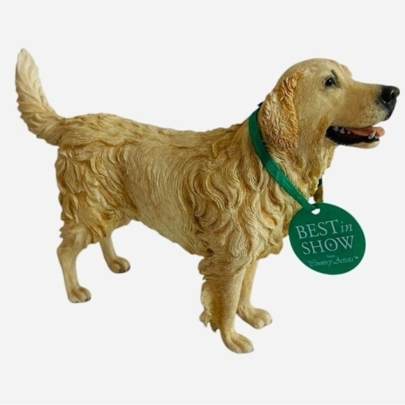 Country Artists Golden Retriever Dog Figurine Sculpture Beige Brown Dog - Picture 2 of 7